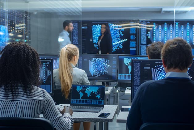 staff member in situation room